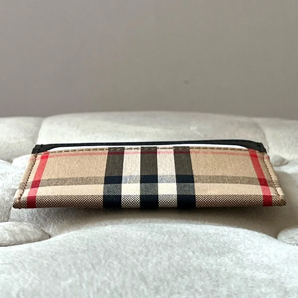 Burberry Check Card Case in Black - Picture 7 of 9